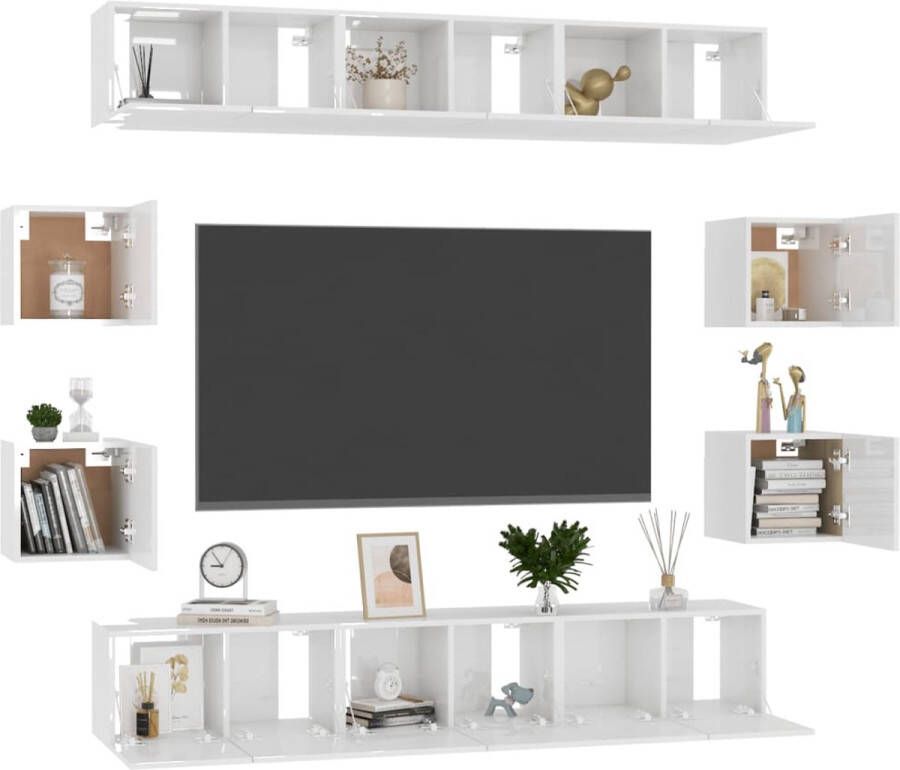 VidaXL -10-delige-Tv-meubelset-bewerkt-hout-grijs-sonoma-eikenkleurig - Foto 2