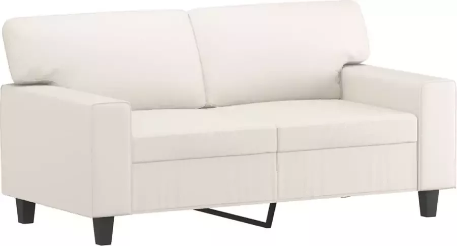 VidaXL 2-delige Loungeset met kussens kunstleer crèmekleurig