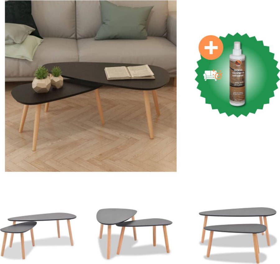 VidaXL Tafelset Salontafel 50 x 40 x 47 cm Massief grenenhout Tafel Inclusief Houtreiniger en verfrisser - Foto 2