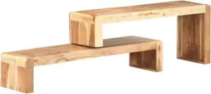 VidaXL 2-delige tv meubel massief acaciahout