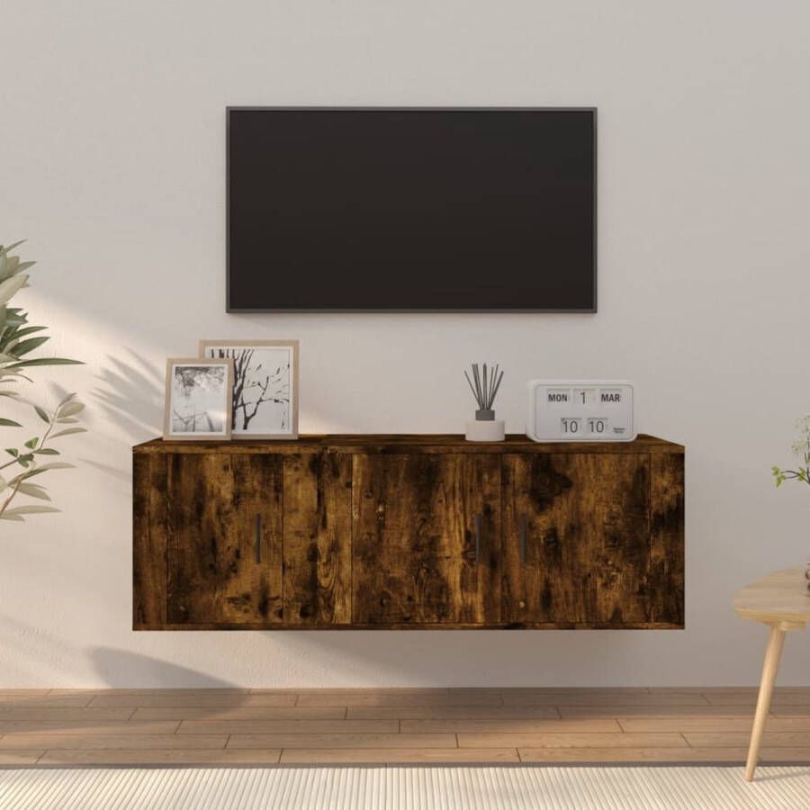 VidaXL -2-delige-Tv-meubelset-bewerkt-hout-gerookt-eikenkleurig