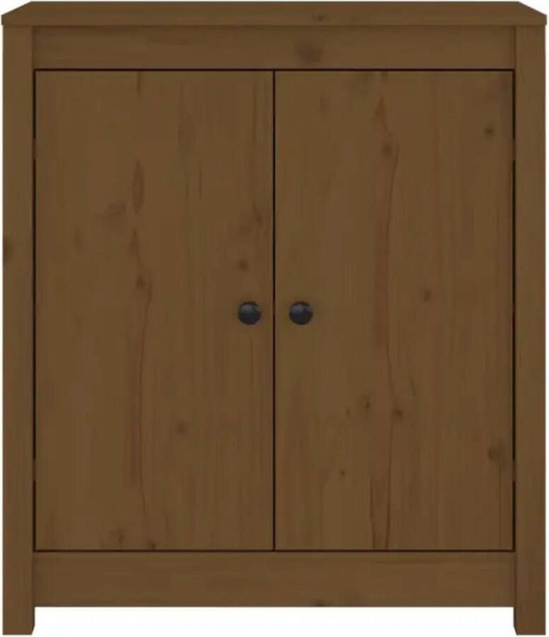 VidaXL -2-st-Dressoirs-70x35x80-cm-massief-grenenhout-honingbruin - Foto 3