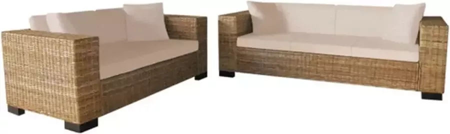 Vida XL 2-zits en 3-zits bankstel rattan SKU: V274359 - Foto 5