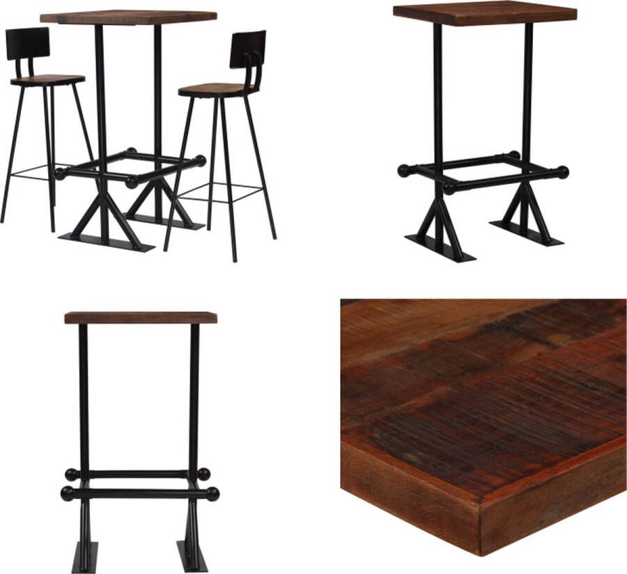 Vida XL vidaXL 3-delige Barset massief gerecycled hout-VXL-245394 - Foto 2