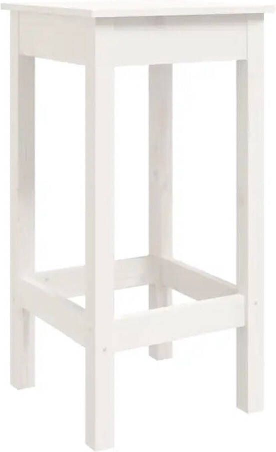 VidaXL -3-delige-Barset-massief-grenenhout-wit - Foto 2