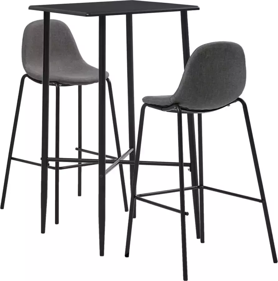 VidaXL 3-delige Barset stof taupe