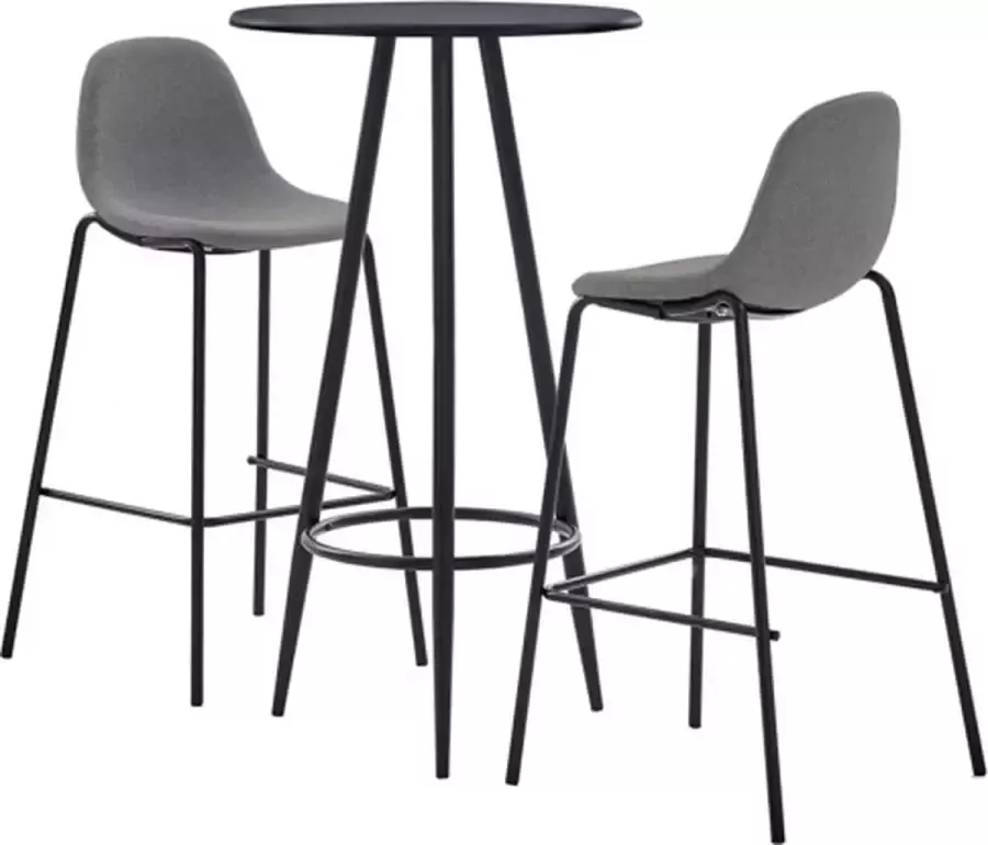 VidaXL 3-delige Barset stof taupe