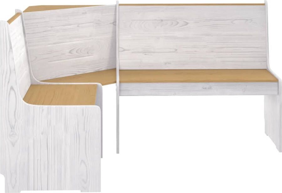 Vida XL vidaXL 3-delige Eethoek REINE massief grenenhout honingbruin en wit-VXL-3096570 - Foto 3