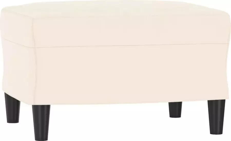 VIDAXL 3-delige Loungeset met kussens fluweel crèmekleurig - Foto 2