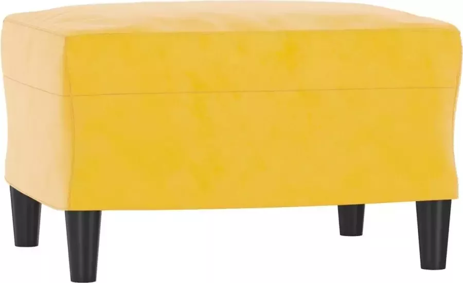 VIDAXL 3-delige Loungeset met kussens fluweel geel - Foto 2