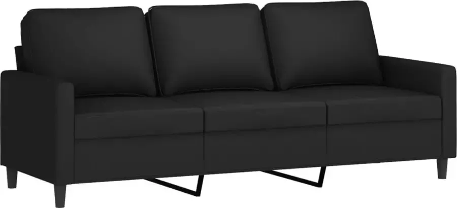VidaXL 3-delige Loungeset met kussens fluweel zwart - Foto 2