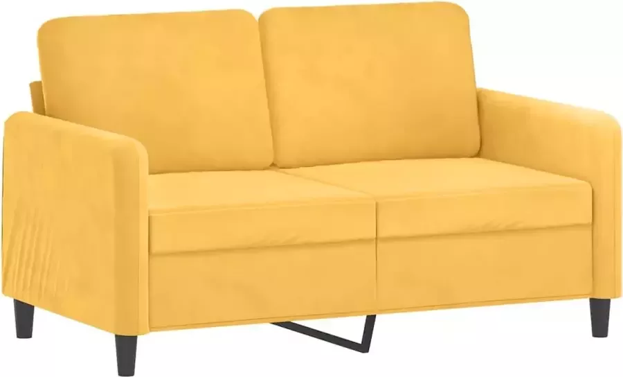 VidaXL 3-delige Loungeset met sierkussens en kussens fluweel geel - Foto 3