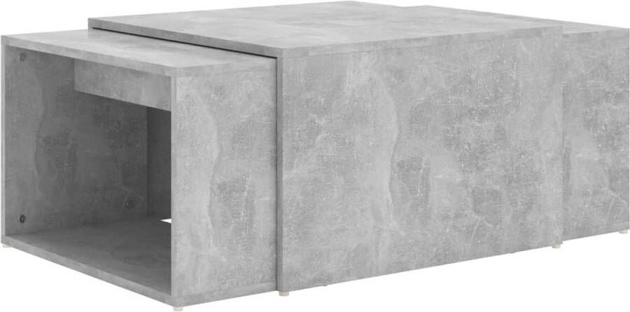 VidaXL -3-delige-Salontafelset-60x60x38-cm-betongrijs - Foto 2
