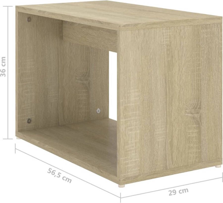 VidaXL -3-delige-Salontafelset-60x60x38-cm-sonoma-eikenkleurig - Foto 2