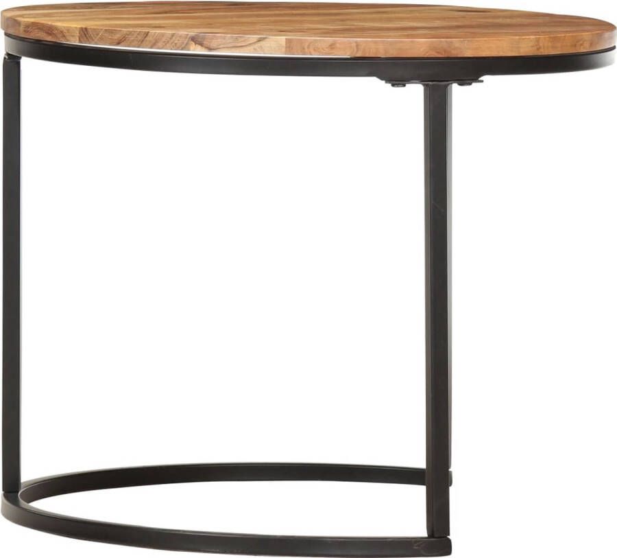 VidaXL -3-delige-Tafeltjesset-massief-acaciahout - Foto 2