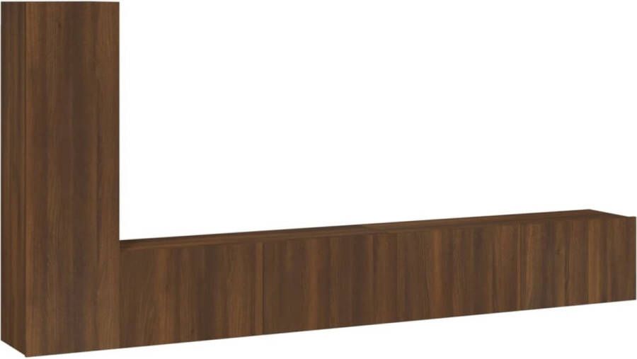 VidaXL 3-delige Tv-meubelset bewerkt hout bruineikenkleurig - Foto 3