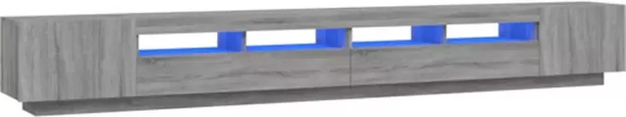 VidaXL 3-delige Tv-meubelset met LED&apos;s bewerkt hout grijs sonoma eiken - Foto 3
