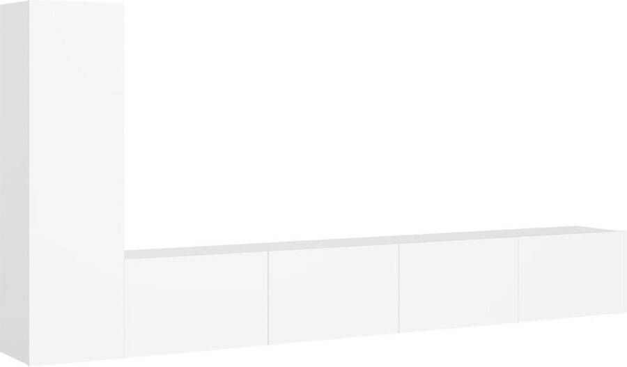 VidaXL 3-delige Tv-meubelset bewerkt hout wit - Foto 2