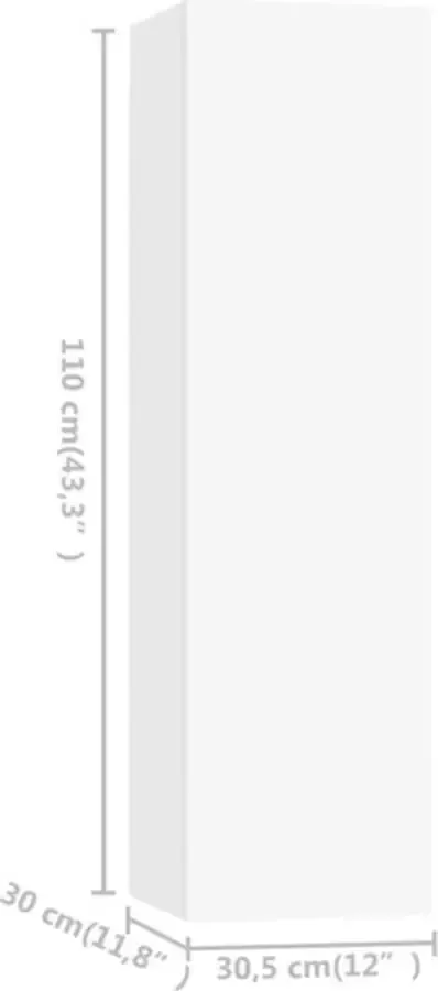 VidaXL 3-delige Tv-meubelset bewerkt hout wit - Foto 4