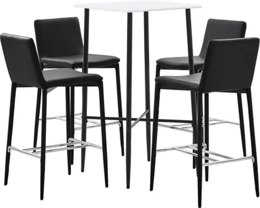 VidaXL -5-delige-Barset-kunstleer-zwart - Foto 1