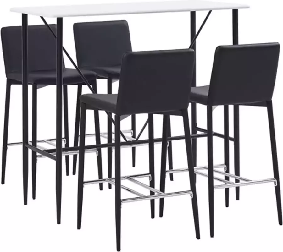 VidaXL -5-delige-Barset-kunstleer-zwart - Foto 2