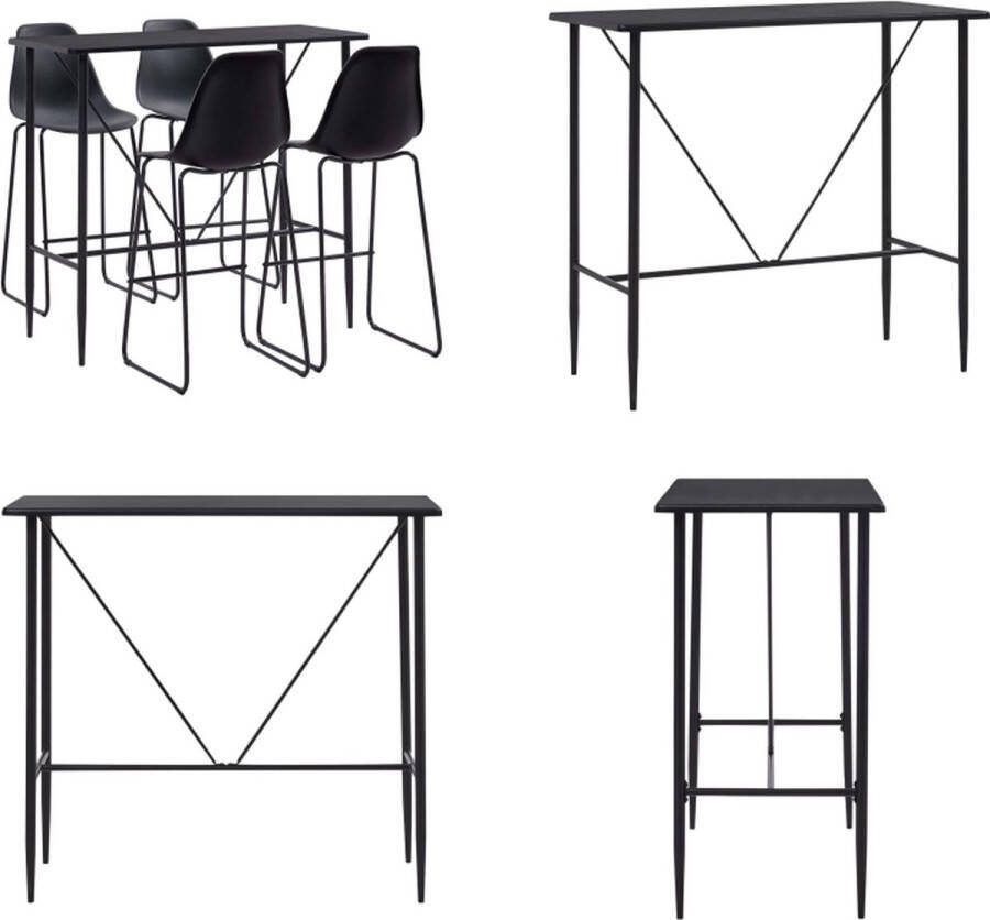Vida XL vidaXL 5-delige Barset kunststof zwart-VXL-279851 - Foto 2