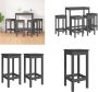 VidaXL 5-delige Barset massief grenenhout grijs Barset Barsets Pubset Bistroset - Thumbnail 2