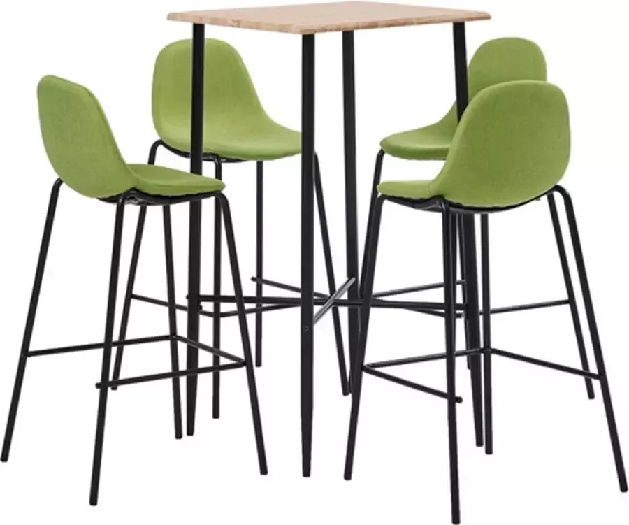 VidaXL 5-delige Barset stof groen - Foto 2