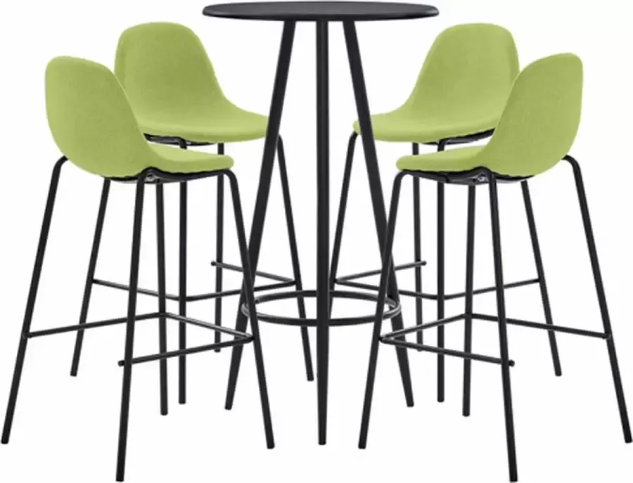 VidaXL 5-delige Barset stof groen