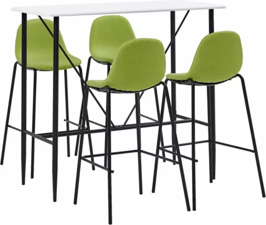 VidaXL 5-delige Barset stof groen - Foto 2