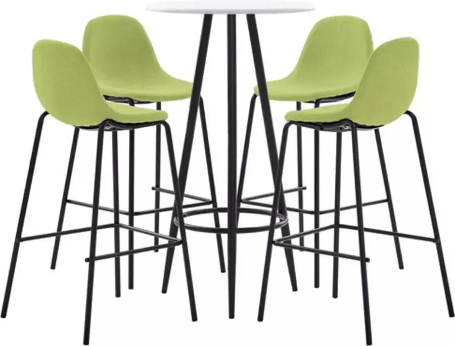 VidaXL 5-delige Barset stof groen - Foto 2