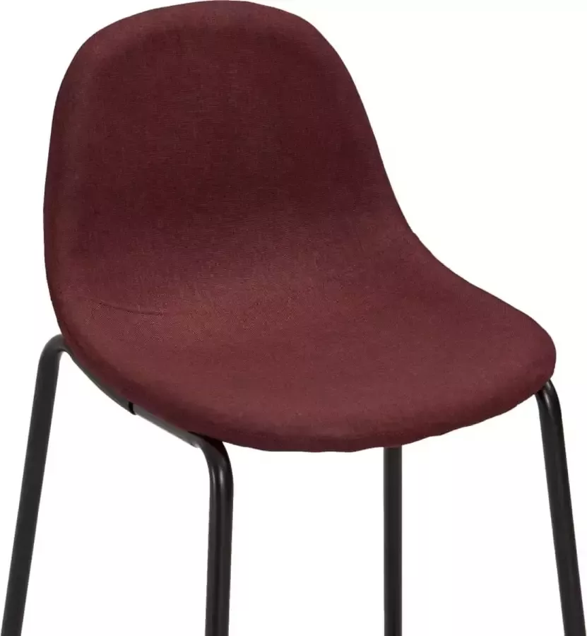 VidaXL 5-delige Barset stof wijnrood