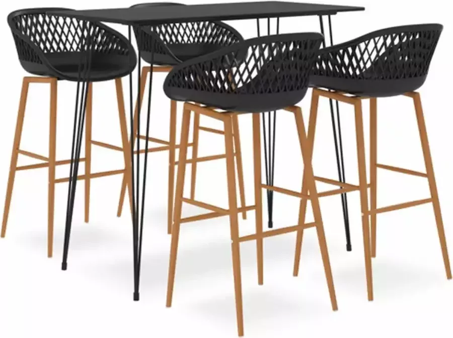 Vida XL vidaXL 5-delige Barset zwart-VXL-3057378