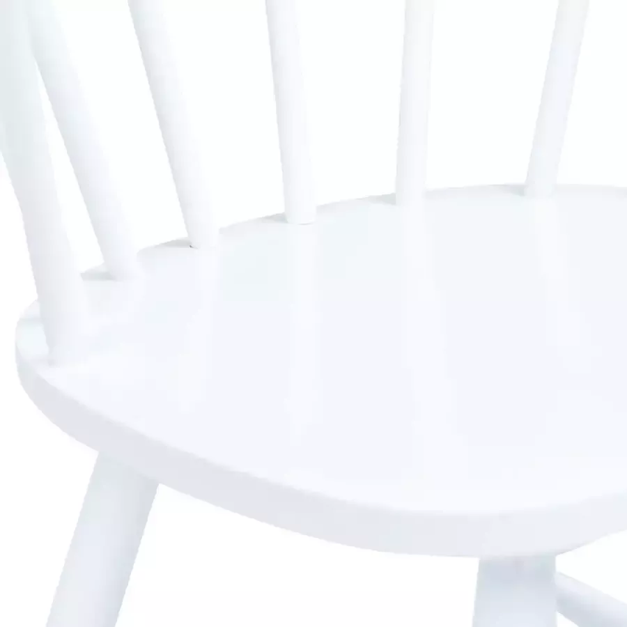 VidaXL -5-delige-Eethoek-massief-rubberwood-wit