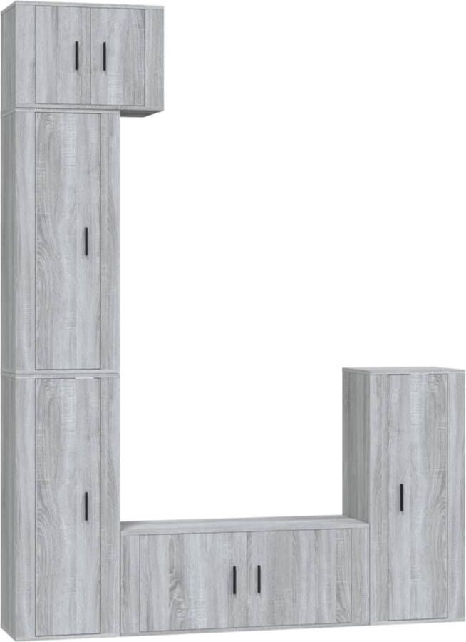 VidaXL -5-delige-Tv-meubelset-bewerkt-hout-grijs-sonoma-eikenkleurig - Foto 2