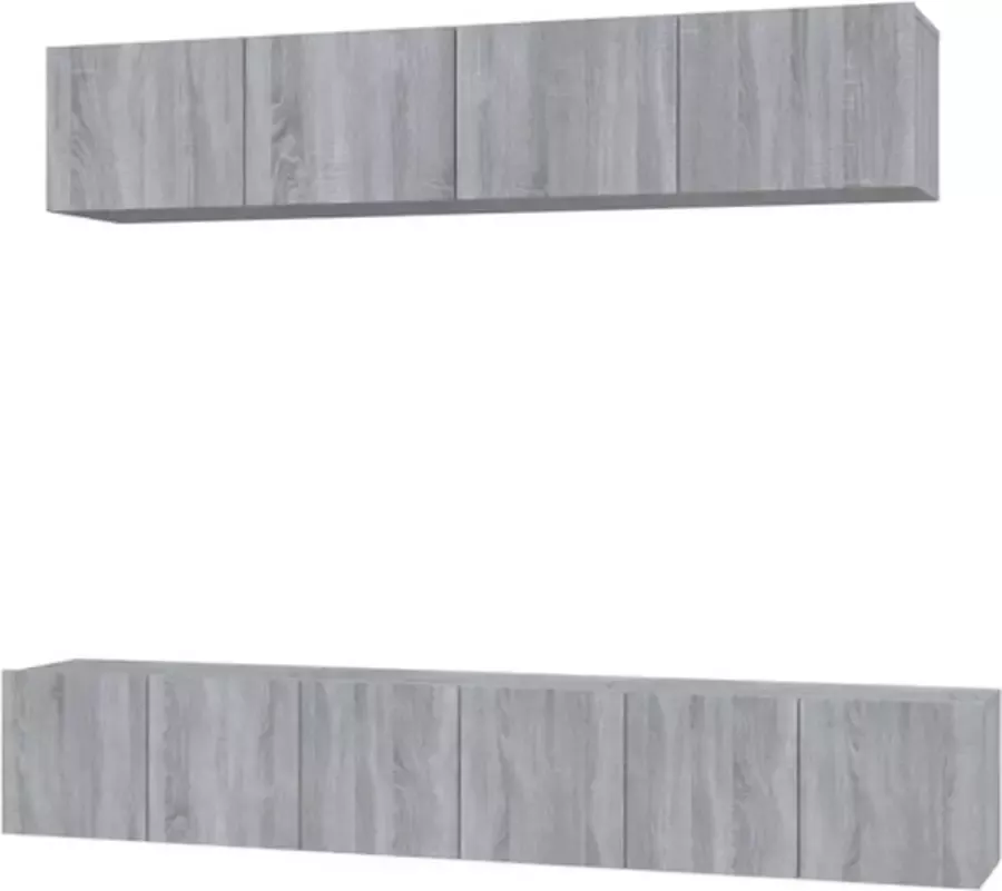 VidaXL -5-delige-Tv-meubelset-bewerkt-hout-grijs-sonoma-eikenkleurig - Foto 3