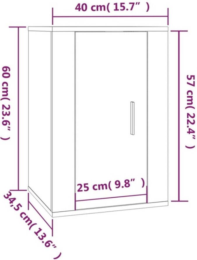 VidaXL -5-delige-Tv-meubelset-bewerkt-hout-grijs-sonoma-eikenkleurig - Foto 4