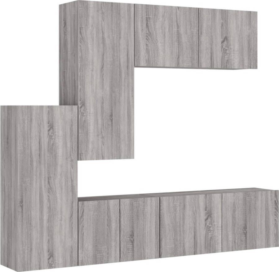 VidaXL -5-delige-Tv-wandmeubelset-grijs-sonoma-eikenkleurig - Foto 2
