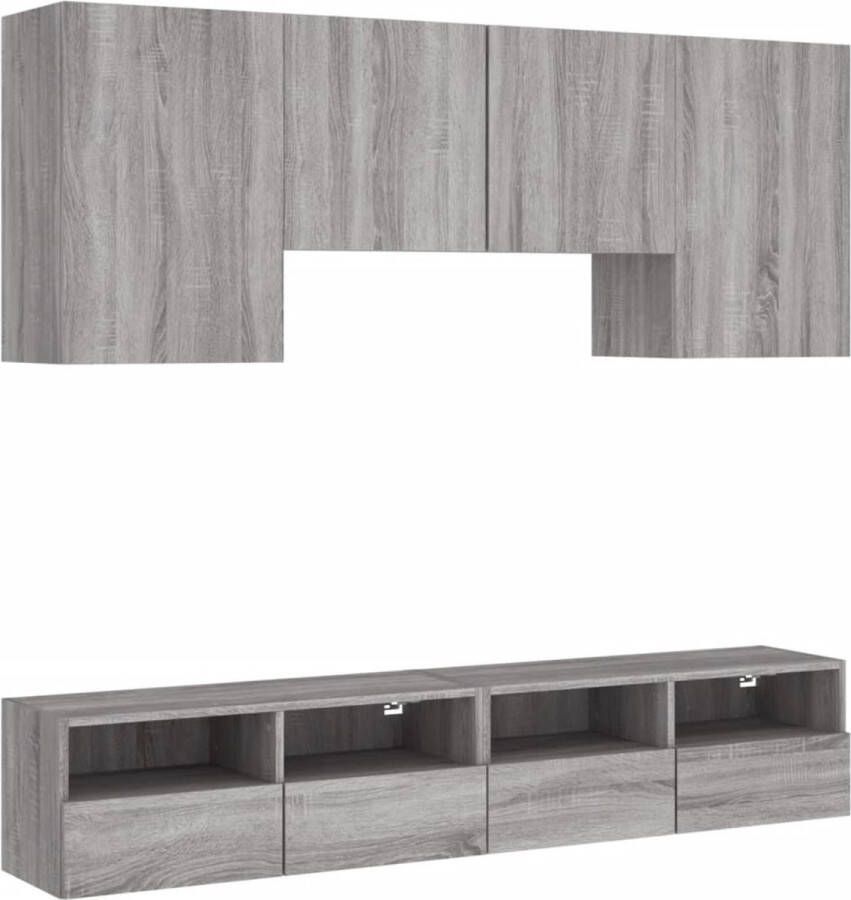 VidaXL -5-delige-Tv-wandmeubelset-grijs-sonoma-eikenkleurig - Foto 2