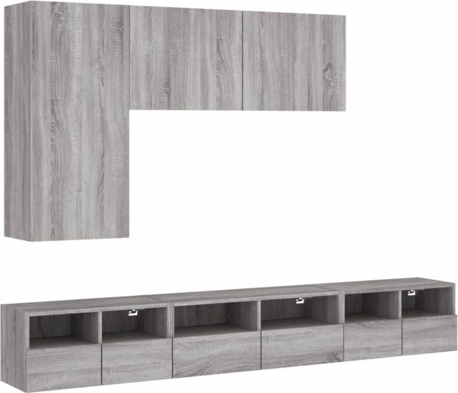 VidaXL -5-delige-tv-wandmeubelset-grijs-sonoma-eikenkleurig - Foto 2