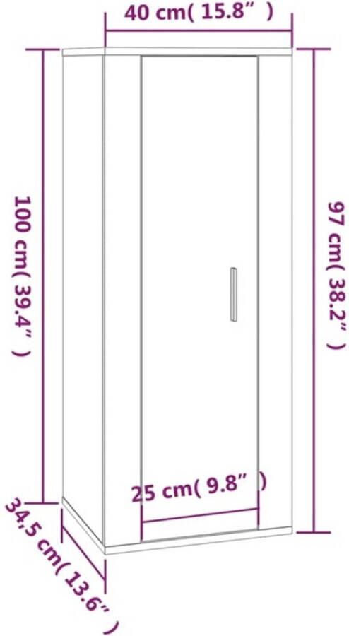 VidaXL -6-delige-Tv-meubelset-bewerkt-hout-gerookt-eikenkleurig - Foto 3
