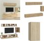 VidaXL 6-delige Tv-meubelset bewerkt hout sonoma eikenkleurig Tv-kast Tv-kasten Tv-meubel Hifi-meubel - Thumbnail 6