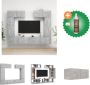 VidaXL Televisiemeubelset Betongrijs 100x30x30 cm 30.5x30x90 cm 80x30x30 cm Spaanplaat Kast Inclusief Houtreiniger en verfrisser - Thumbnail 1