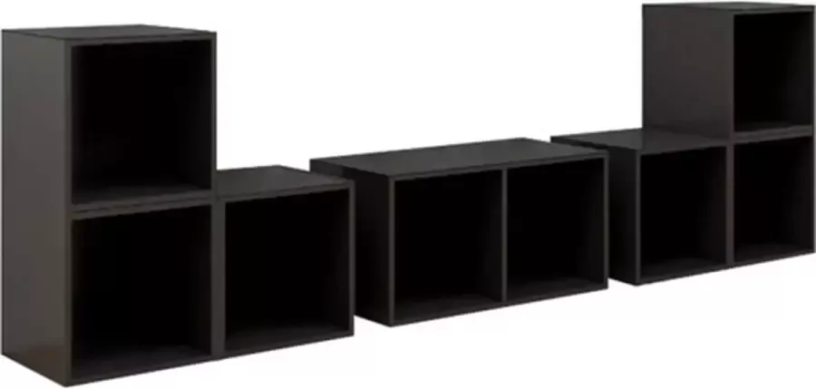 VidaXL -6-delige-Tv-meubelset-spaanplaat-grijs - Foto 4