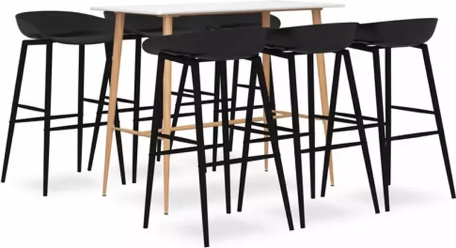 Vida XL vidaXL 7-delige Barset wit en zwart-VXL-3057451