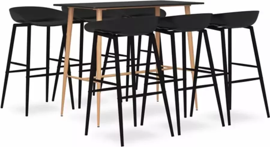 Vida XL vidaXL 7-delige Barset zwart-VXL-3057479