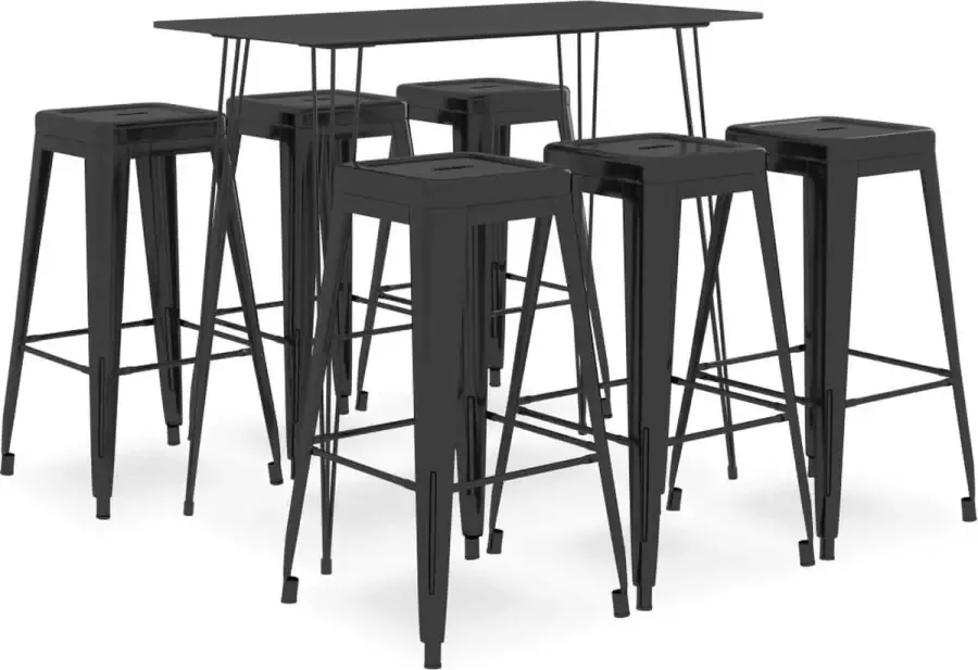 VidaXL -7-delige-Barset-zwart - Foto 3