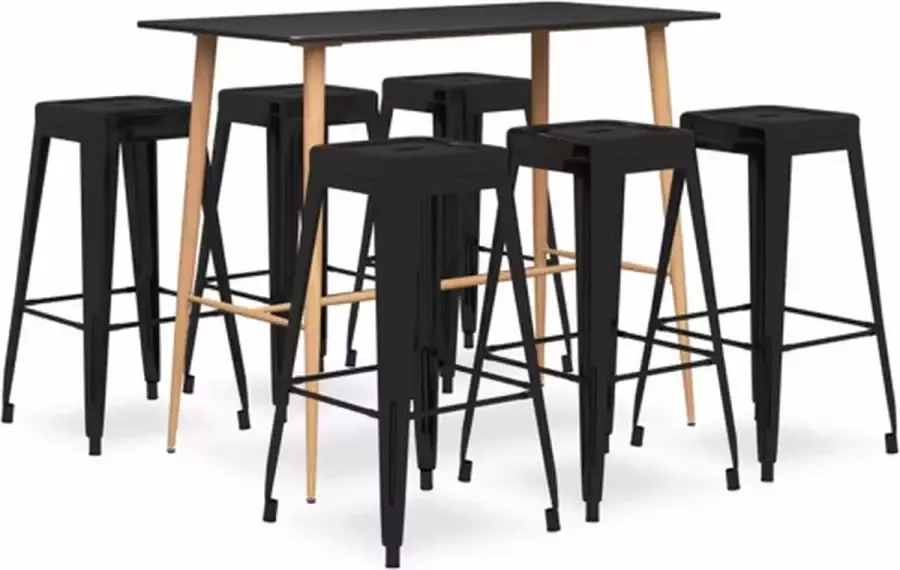 VidaXL -7-delige-Barset-zwart - Foto 3