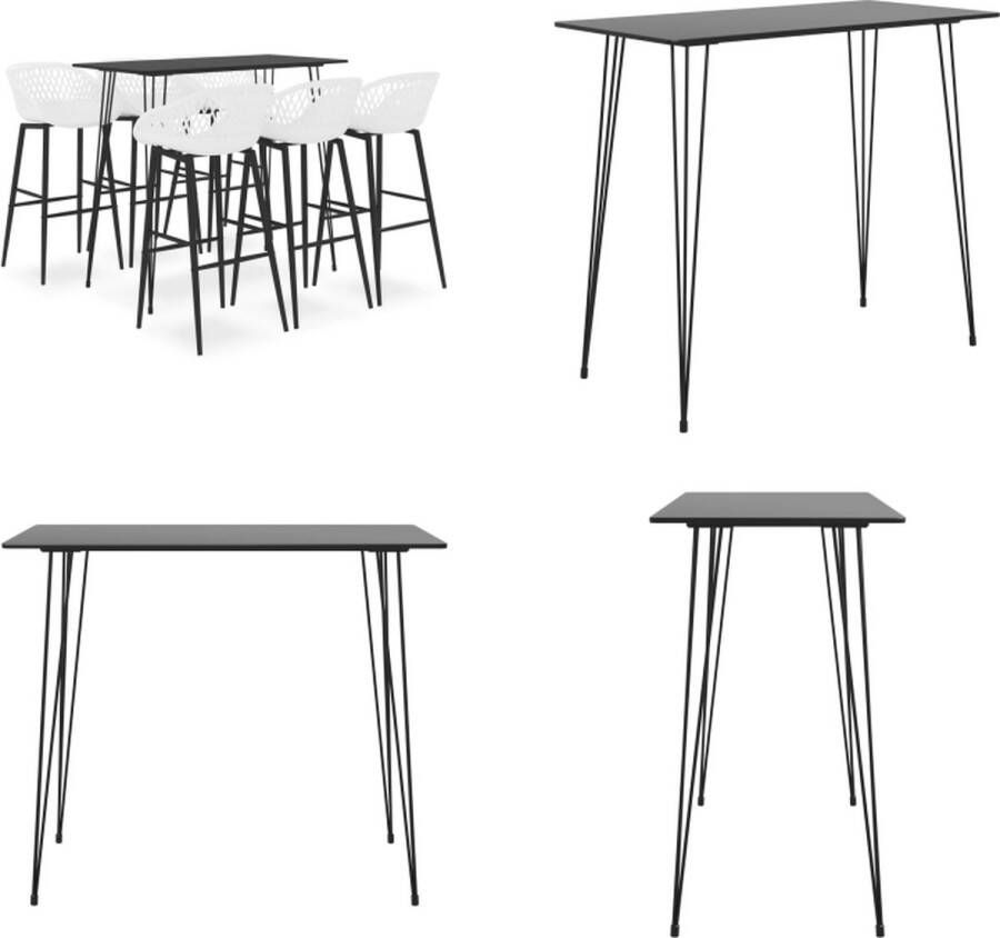 VidaXL -7-delige-Barset-zwart-en-wit