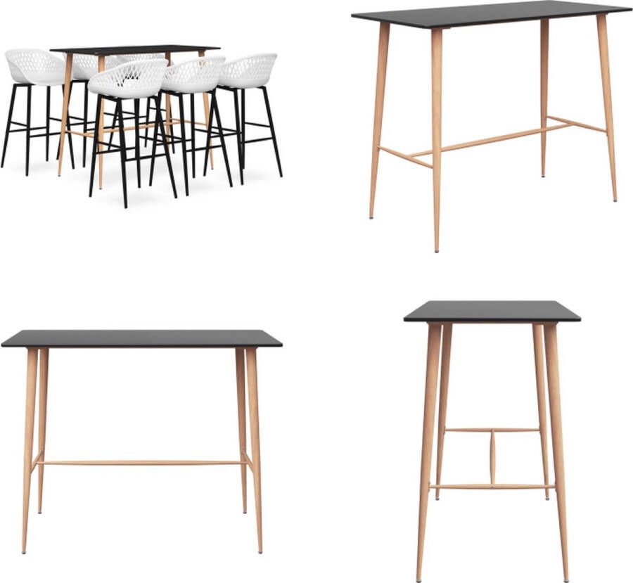 VidaXL -7-delige-Barset-zwart-en-wit